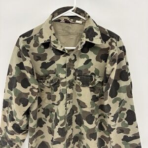 Vintage Frost Proof Hunting Shirt  Duck Camo Chamois Flannel Retro Hunting Men L